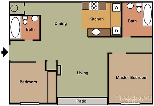 Floor plan 2x2 Biltmore