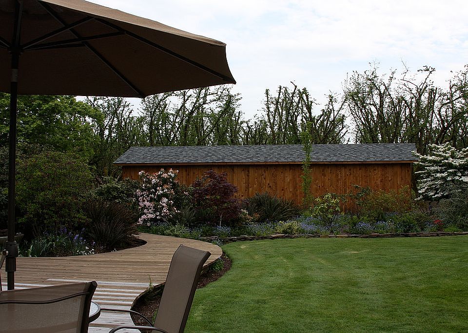 Back Yard with Woodshed