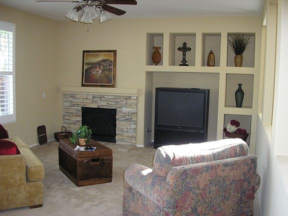 Family Room with stacked Stone Fireplance for those Crisp Fall Evenings