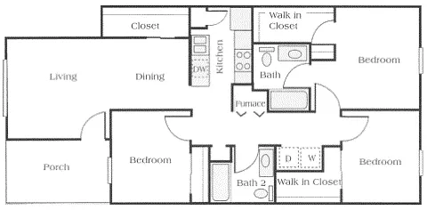 Floor plan Three Bedroom