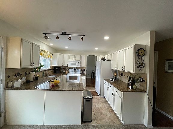 Kitchen opens to family room