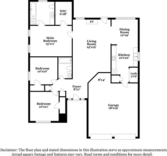 3 bed, 2.0 bath, 1278 sqft, $1,755 — Photo 2