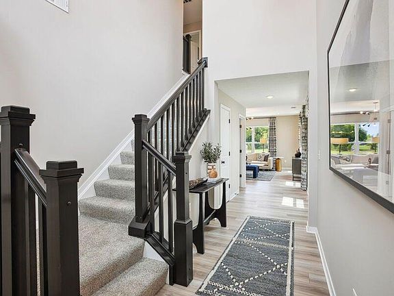 View from entrance, two story foyer