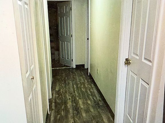 Hallway with updated flooring