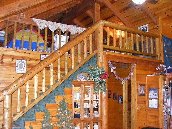 from living room up to loft