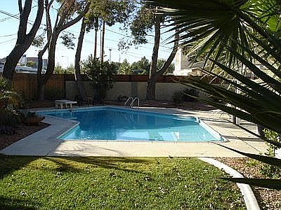 large pool and grass area