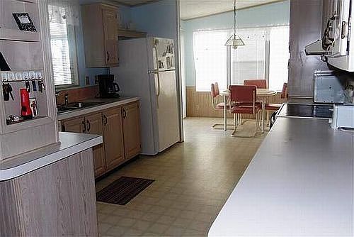 kitchen and eating area 