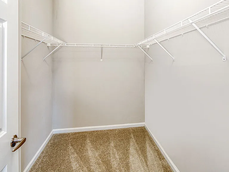 Ample walk-in closets and storage