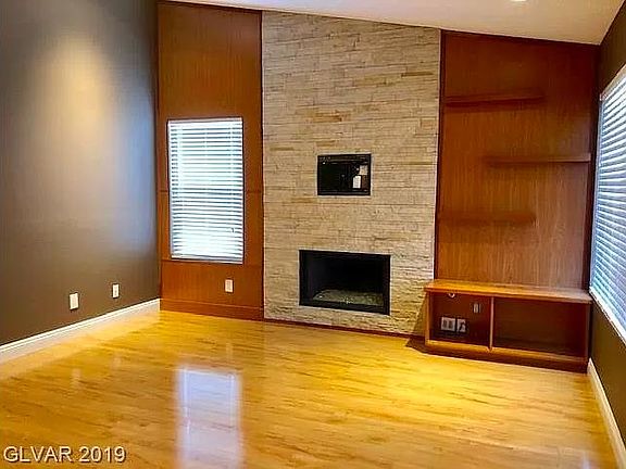 Living Room with stoned fireplace