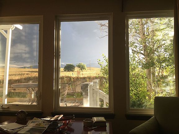 Sunset view from the study