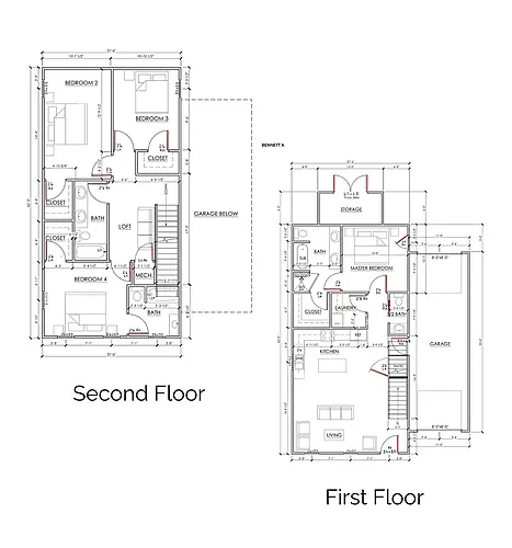 Floor plan The Bennett - 4 Bedroom