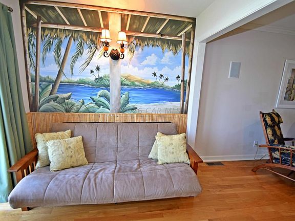 Mural, futon in back bar