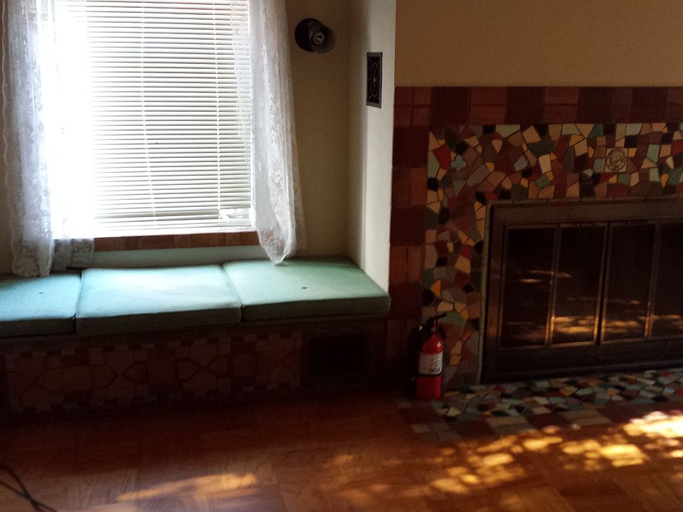 Living Room, window seat and fireplace