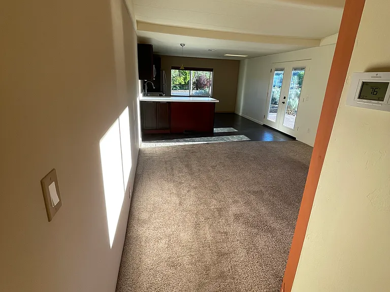 Kitchen and Living Room from hallway