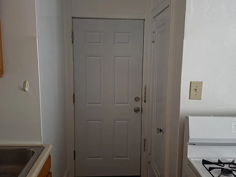 Rear exit and pantry door