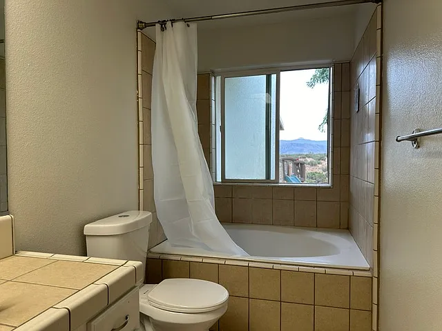 West master bathroom with soaking tub