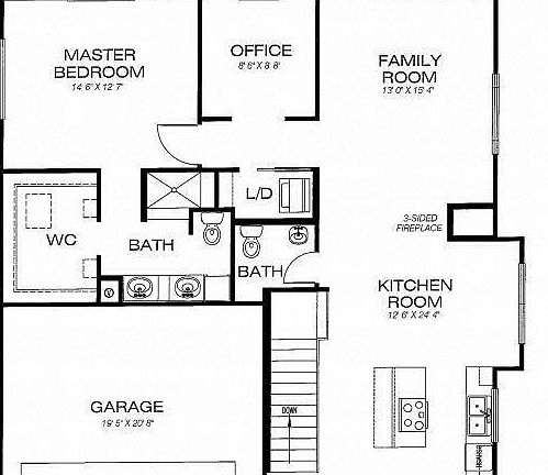 Entry to wide open floor plan