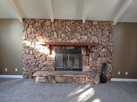 Wood burning fireplace