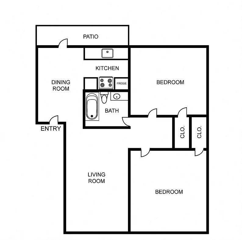 Floor plan B1 - 2BR