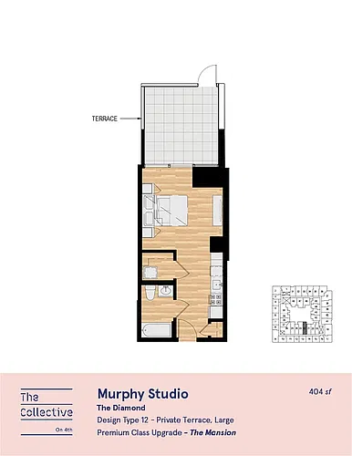 Floor plan Studio C - Balcony