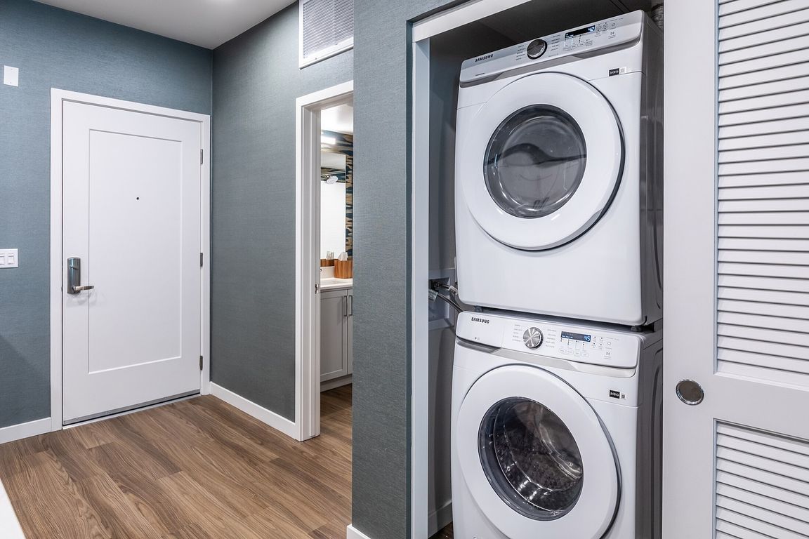 Stacked washer and dryer