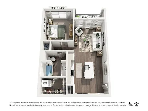 Floor plan One-Bedroom Apartment (A3)
