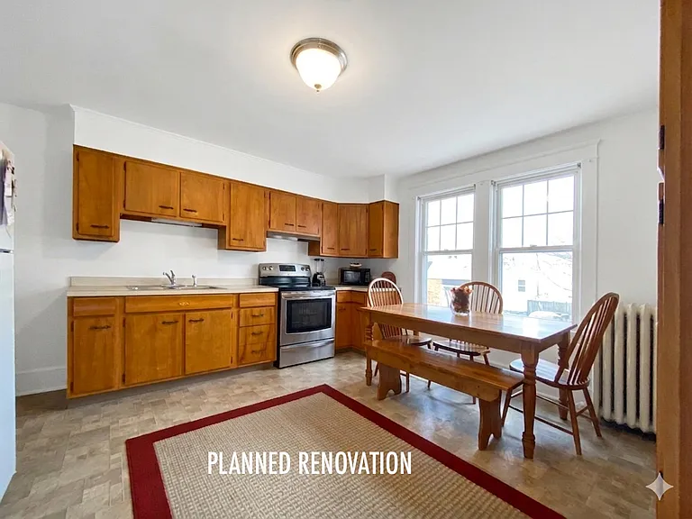 Rendered Preview: This image shows the expected look of the unit after renovations are completed.