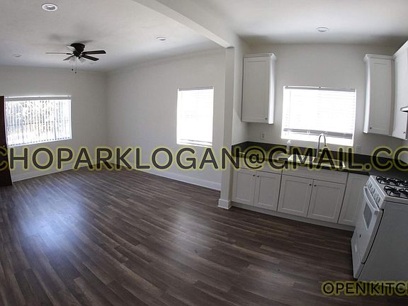 open kitchen + living room