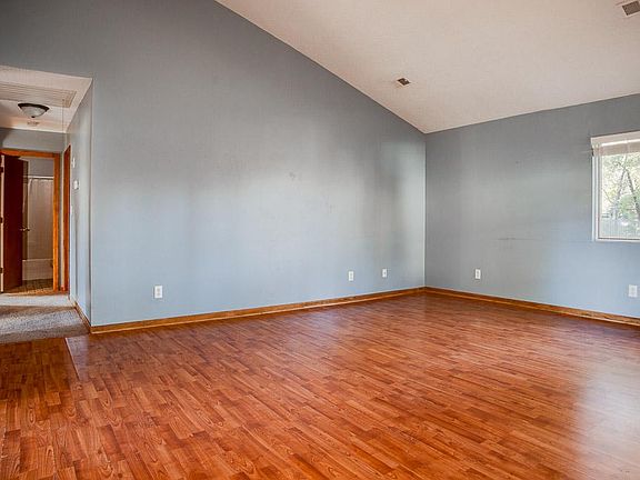 Vaulted ceilings in living room