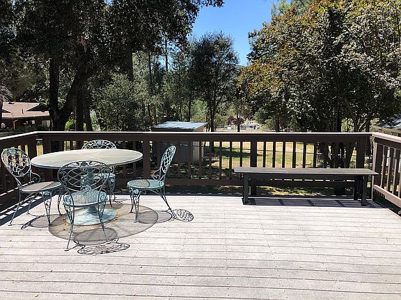 Back deck with fenced yard