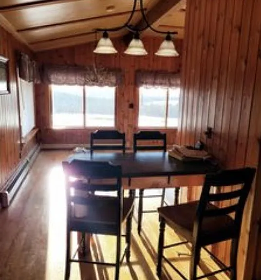 Facing out from the kitchen to the dining room area