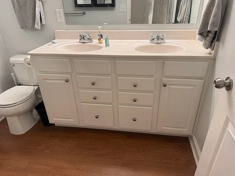 3rd floor bathroom with double vanity