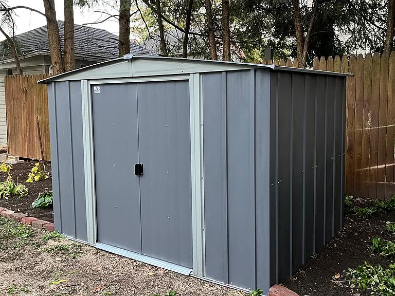 Newly built shed for storage