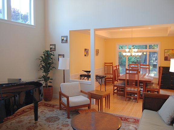 Living room and dining room