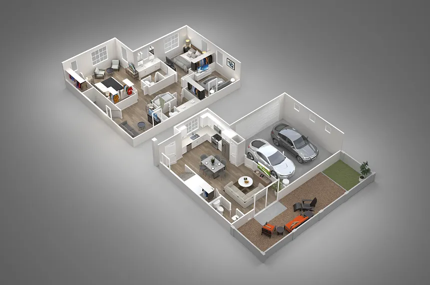 Floor plan 3 Bed / 2.5 Bath