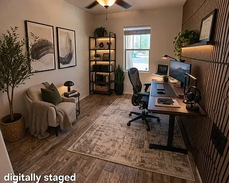 The office decorated