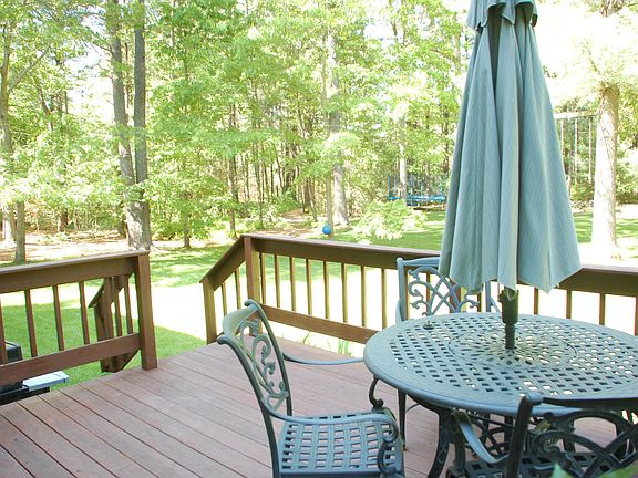 deck and backyard