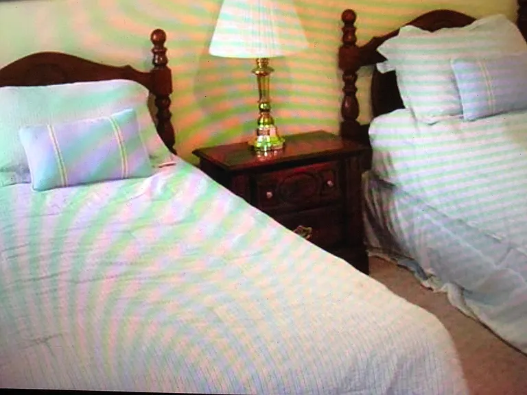 2nd bedroom with 2 twin beds and 2" gelfoam topper