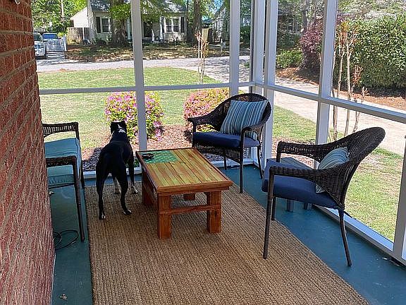 Sun porch with fan
