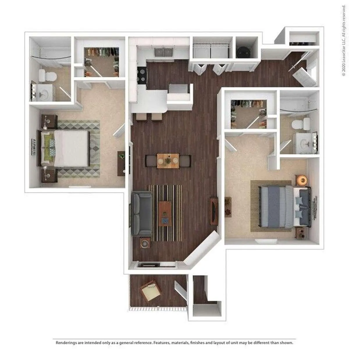 Floor plan Two Bedroom