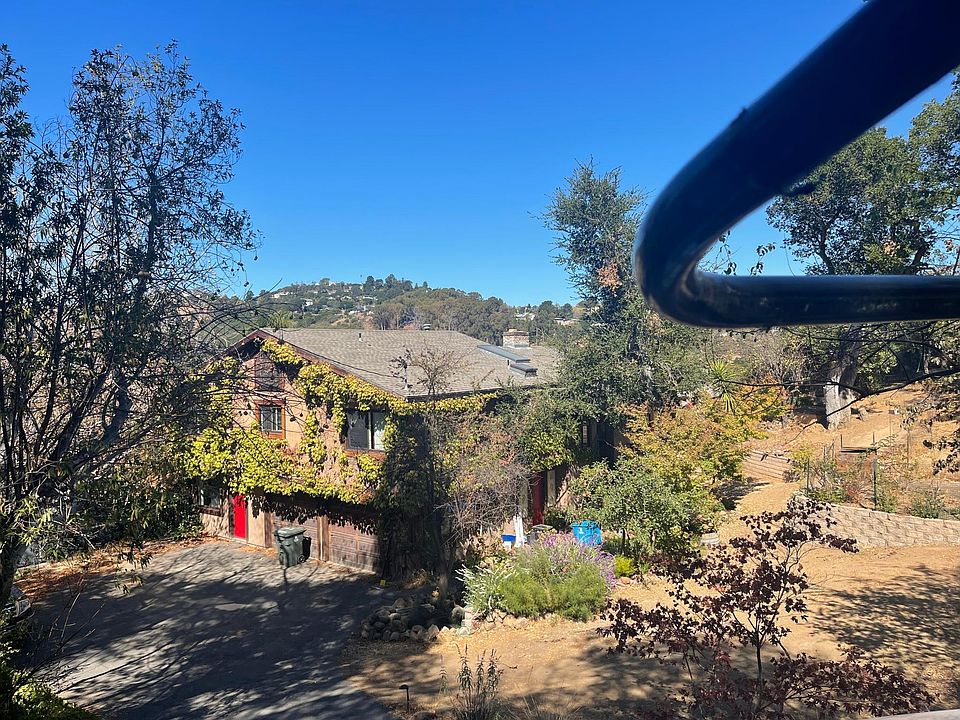 from driveway looking at house and yard