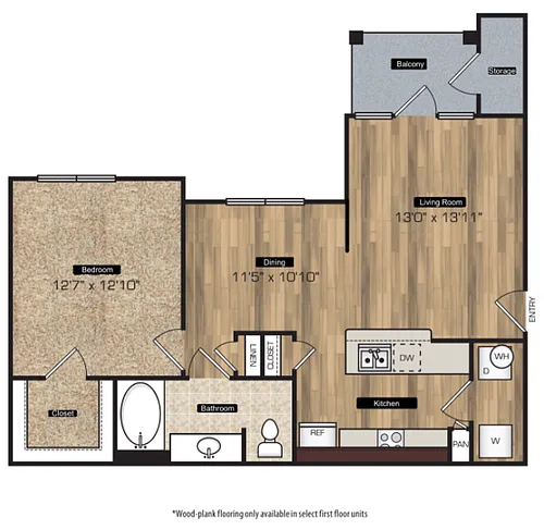Floor plan 1X1