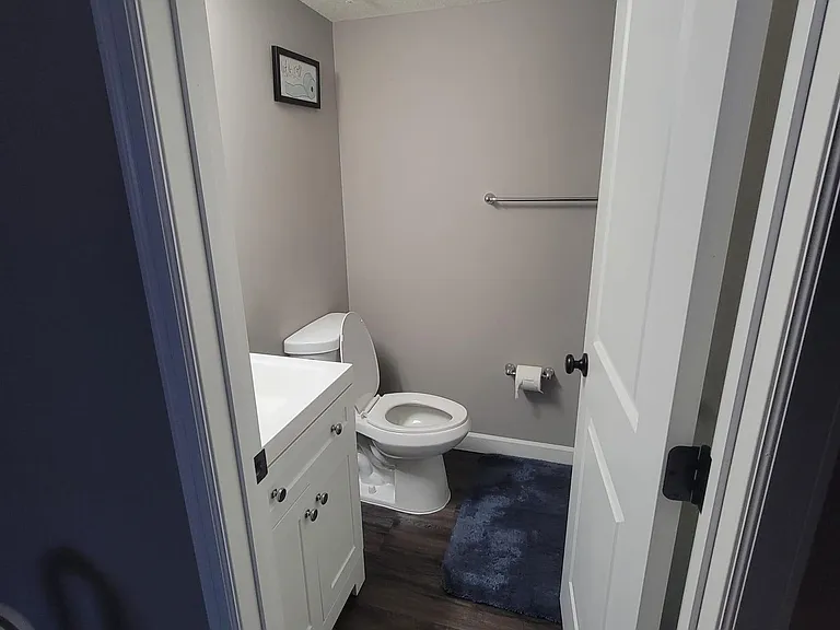 Basement rec room bathroom