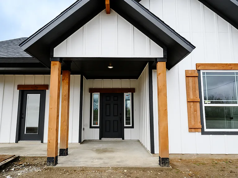 Front of home, has since been landscaped