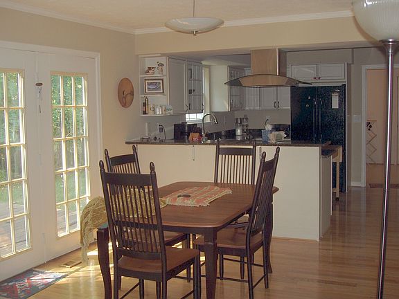 View from dining area to kitchen