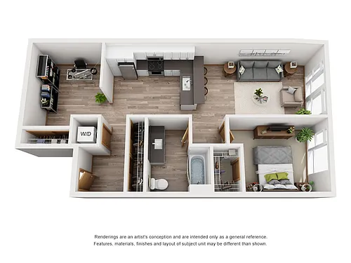Floor plan 1Bed+DenC