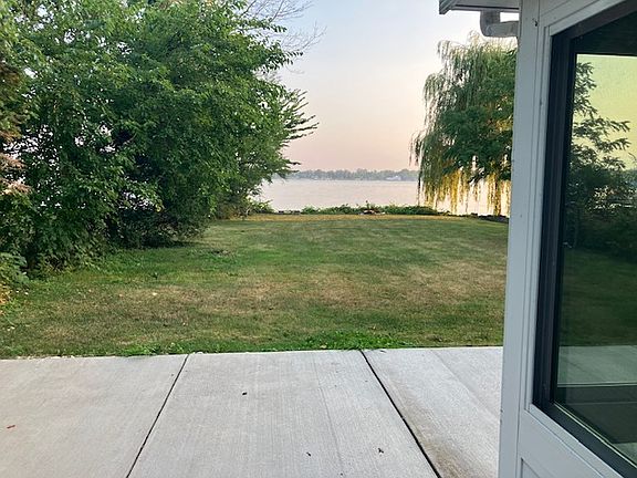 Patio and backyard...river view.