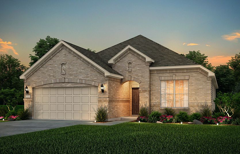 The Emory, a one-story home with 2-car garage, shown with Home Exterior 33