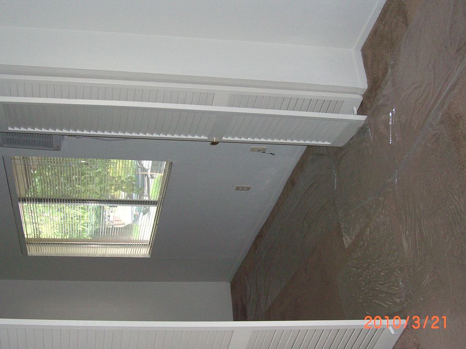 Studio with livingroom and bedroom
separated by louver doors for privacy
