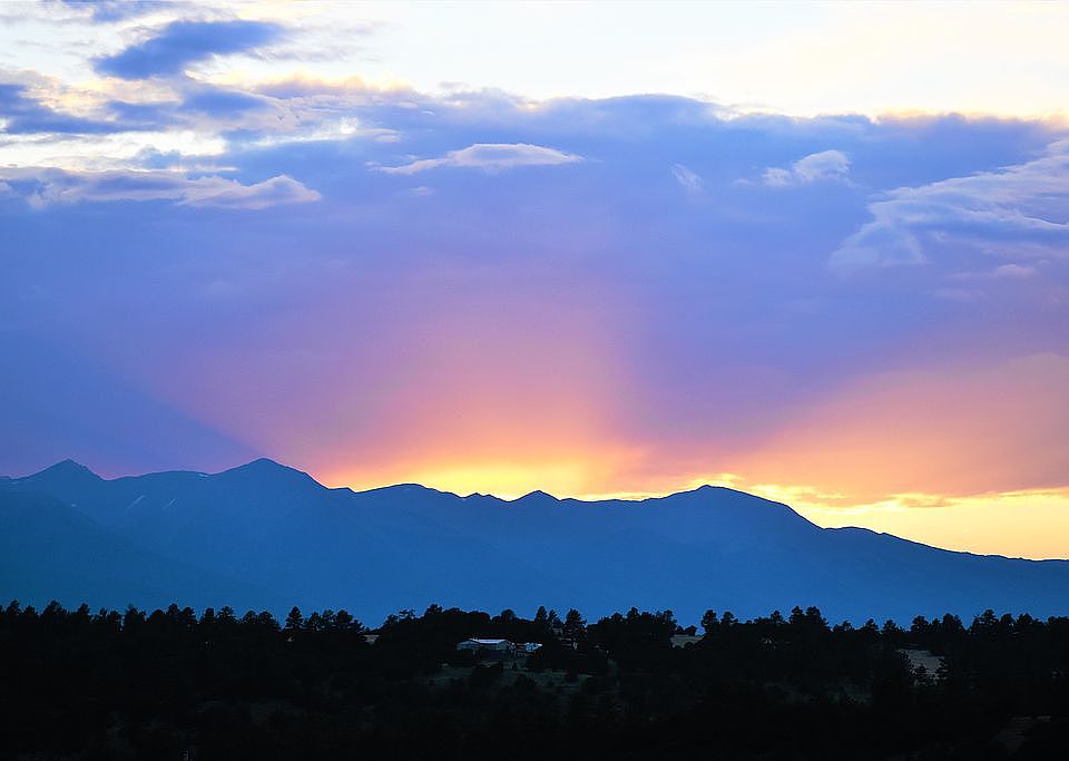 Sangre De Cristo at sun set